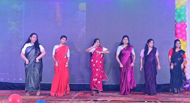 Students performing cultural activities