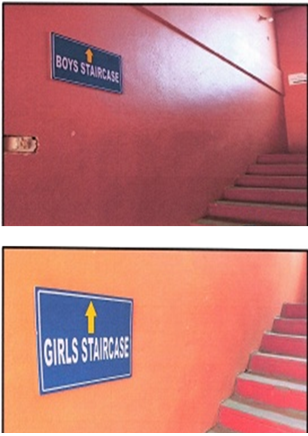 Separate staircase for boys and girls