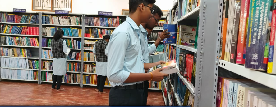Students utilizing Library